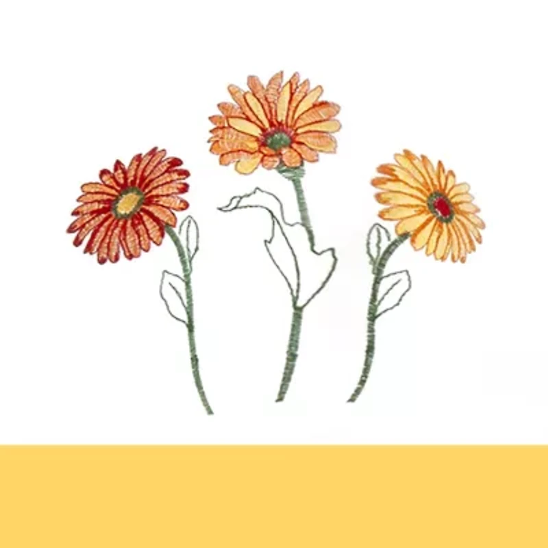 Achim Gerbera 3-pc. Rod Pocket Window Tier