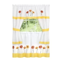 Achim Gerbera 3-pc. Rod Pocket Window Tier