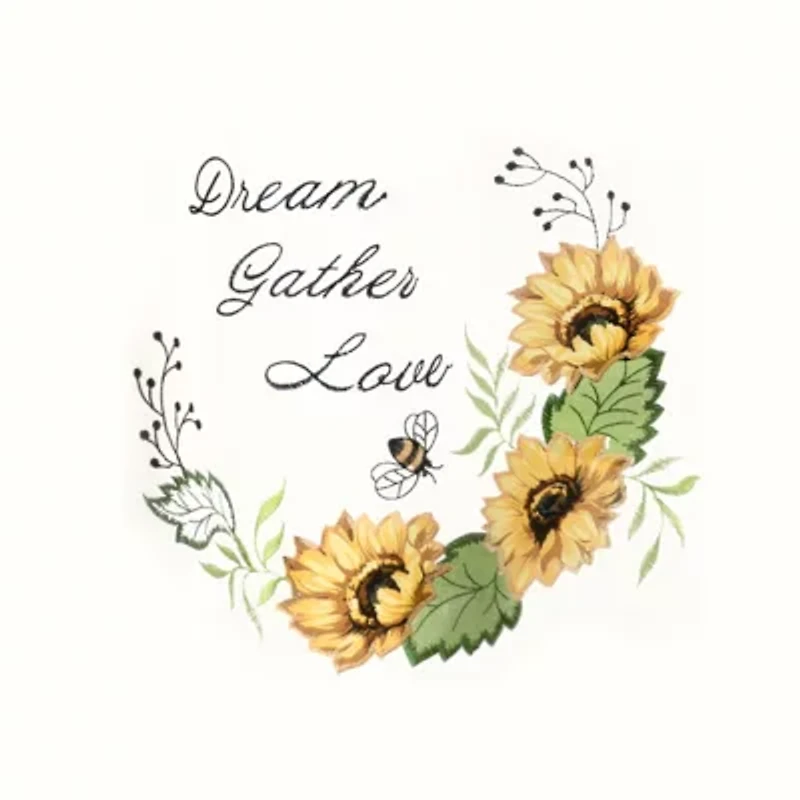 Achim Sunflower 3-pc. Rod Pocket Window Tier