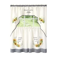 Achim Sunflower 3-pc. Rod Pocket Window Tier