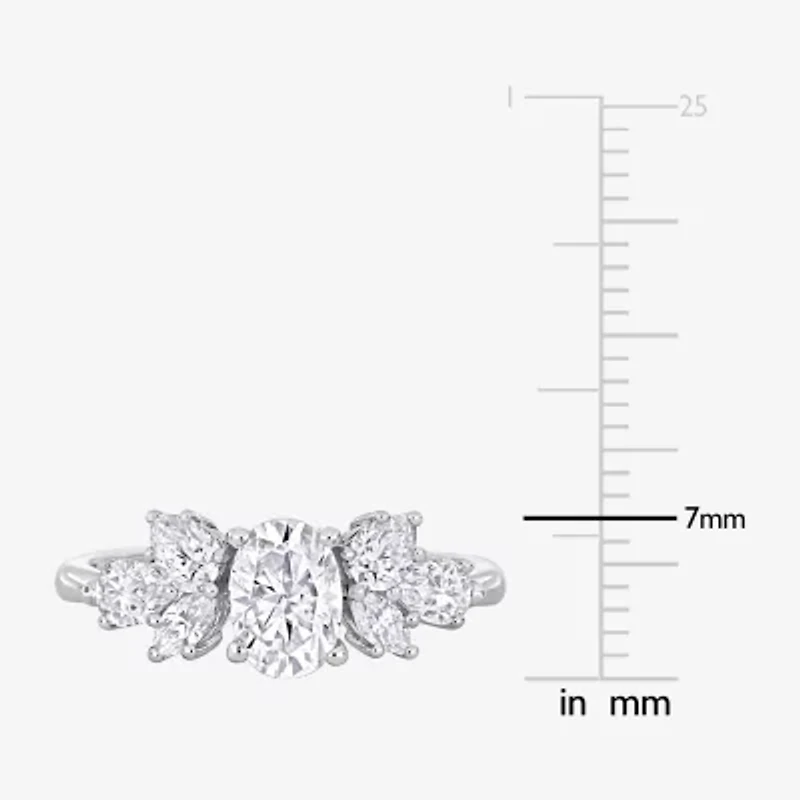 Womens 2 CT. T.W. Lab Created White Moissanite 10K Gold Engagement Ring