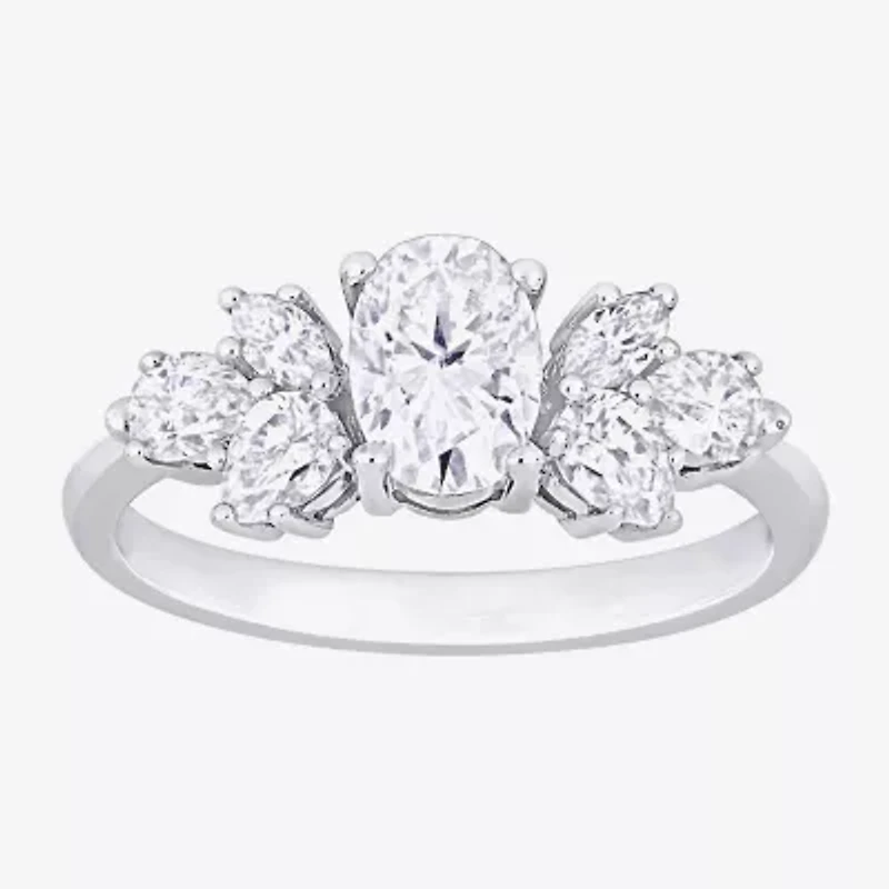 Womens 2 CT. T.W. Lab Created White Moissanite 10K Gold Engagement Ring