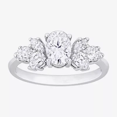 Womens 2 CT. T.W. Lab Created White Moissanite 10K Gold Engagement Ring