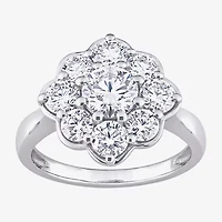 Womens 2 CT. T.W. Lab Created White Moissanite 10K Gold Engagement Ring