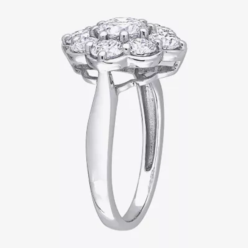 Womens 2 CT. T.W. Lab Created White Moissanite 10K Gold Engagement Ring