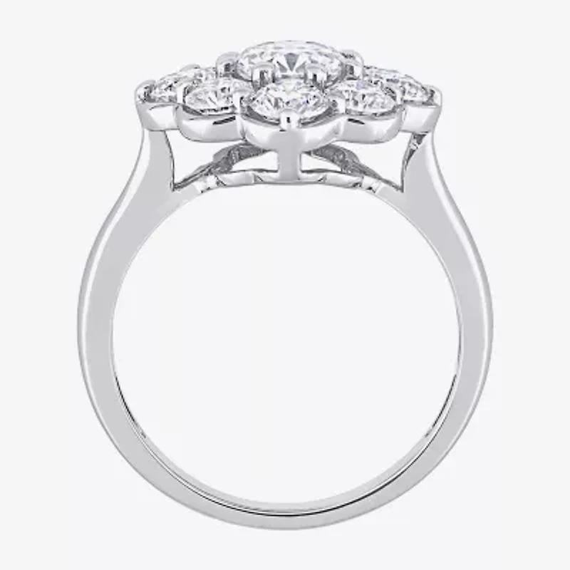 Womens 2 CT. T.W. Lab Created White Moissanite 10K Gold Engagement Ring