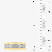 Mens 8MM 1/8 CT. T.W. Natural White Diamond Tungsten Wedding Band