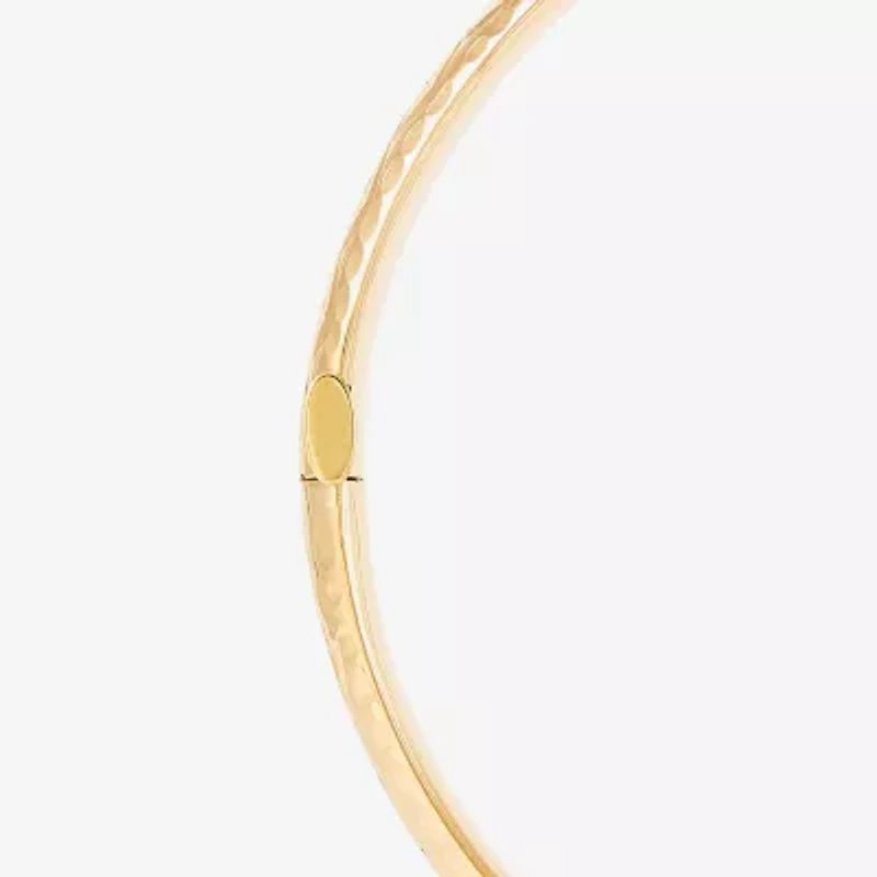 Infinite Gold™ 14K Yellow Gold Hollow Diamond-Cut Bangle