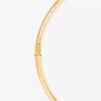 Infinite Gold™ 14K Yellow Gold Hollow Diamond-Cut Bangle