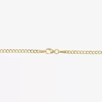 Womens 14K Gold Hollow Heart Link Bracelet