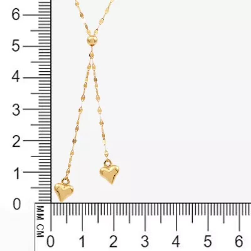 Gold Addiction Lariat Style Womens 14K Gold 18 Inch Y Necklace