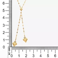 Gold Addiction Lariat Style Womens 14K Gold 18 Inch Y Necklace