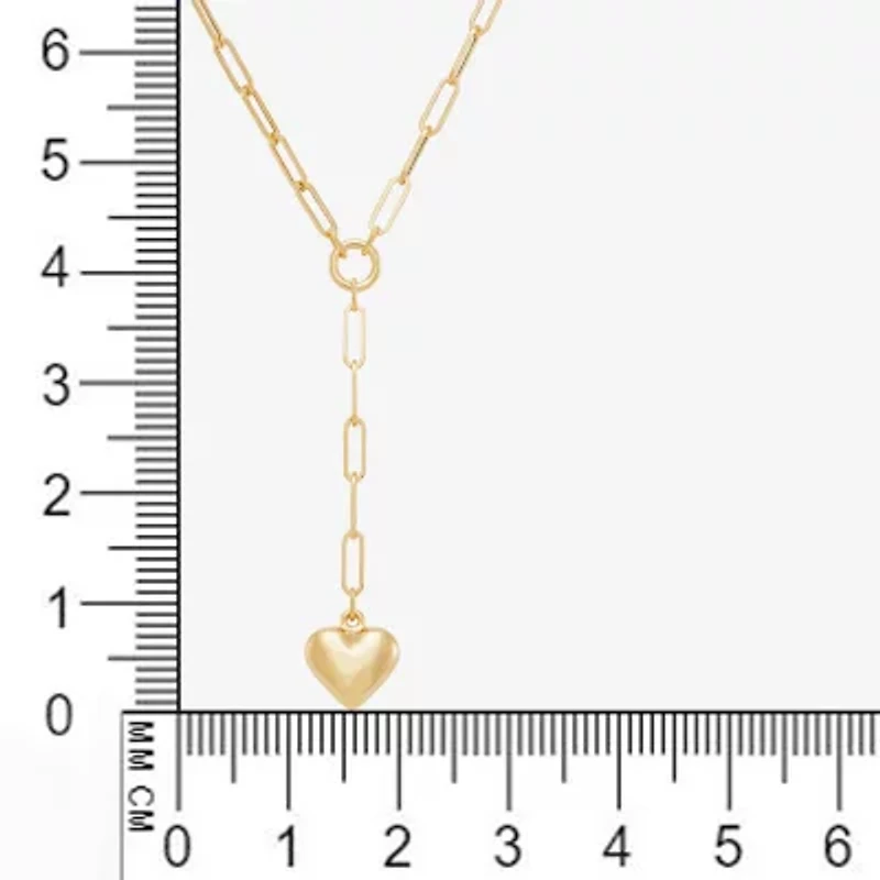 Gold Addiction Lariat Style Womens 10K Gold 18 Inch Y Necklace
