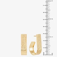J-Hoop Womens 14K Gold 19mm Round Hoop Earrings