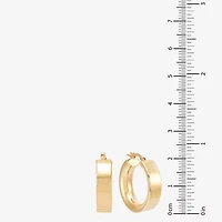 Made in Italy Womens 14K Gold 15mm Hoop Earrings