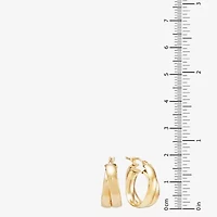 Made in Italy Womens 14K Gold 15mm Hoop Earrings