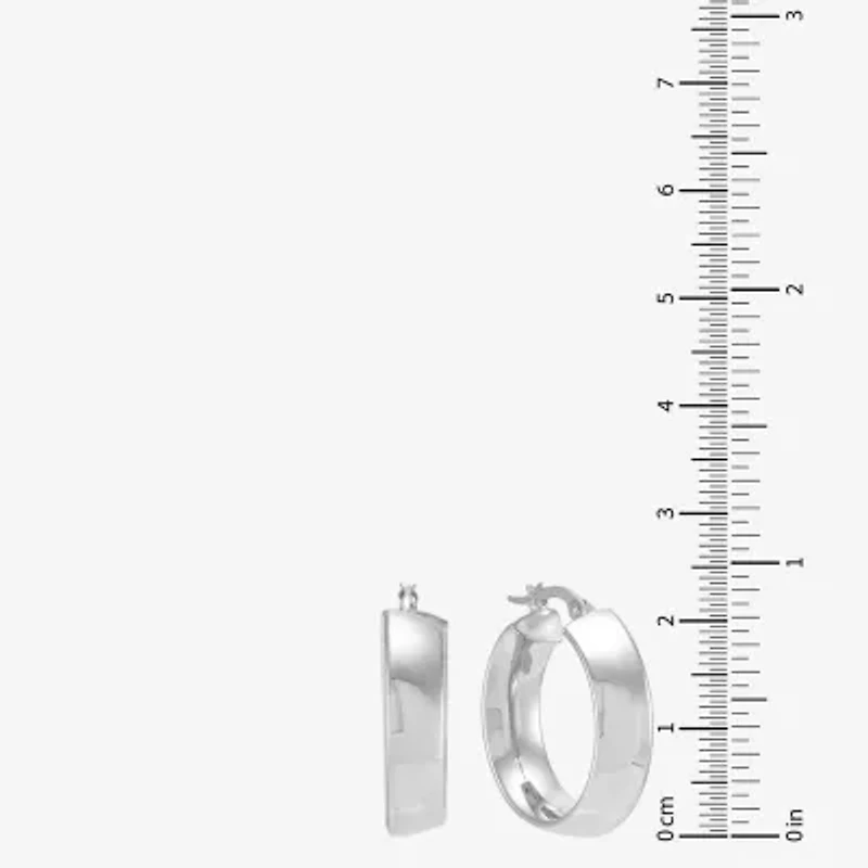 Made in Italy Womens 14K Gold 15mm Hoop Earrings