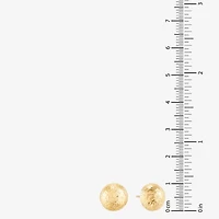 14K Gold 10mm Dome Stud Earrings