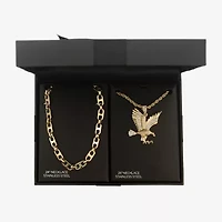 Mens Cubic Zirconia Stainless Steel 2-pc. Jewelry Set
