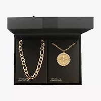 Mens Cubic Zirconia Stainless Steel 2-pc. Jewelry Set