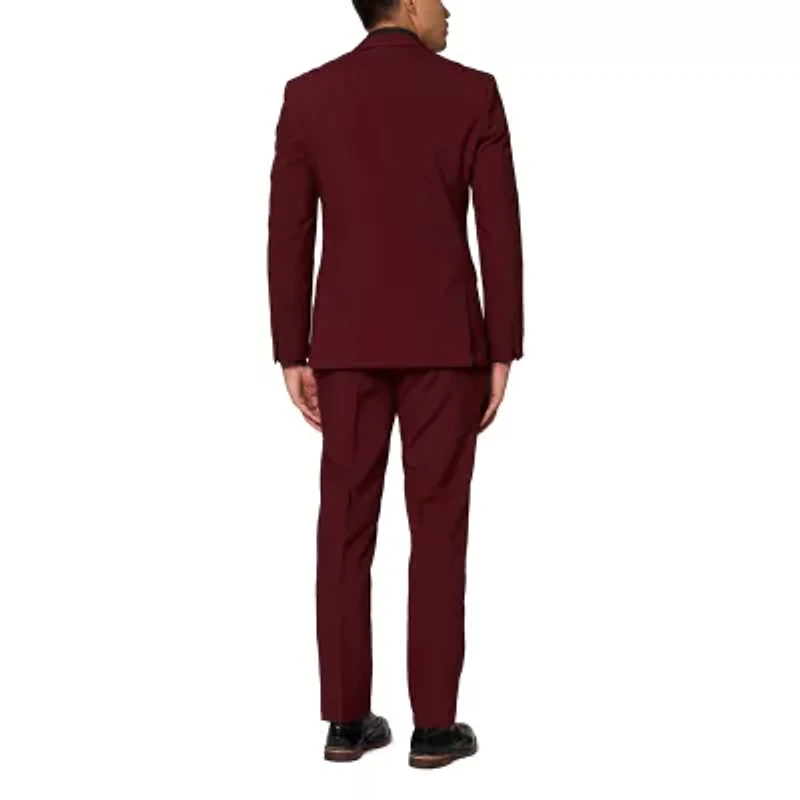 Opposuits Men's Slim Fit Solid Suit & Tie Set