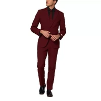 Opposuits Men's Slim Fit Solid Suit & Tie Set