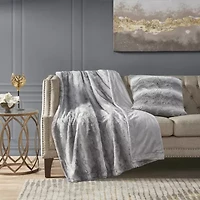 Madison Park Zuri Faux Fur Square Throw Pillow