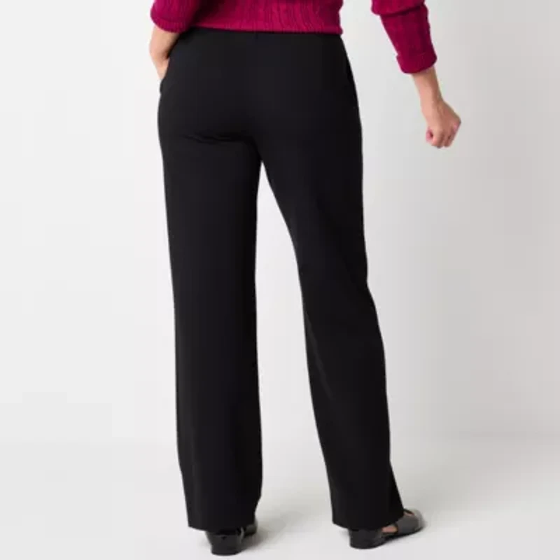 St. John's Bay Womens Wide Leg Pull-On Pant