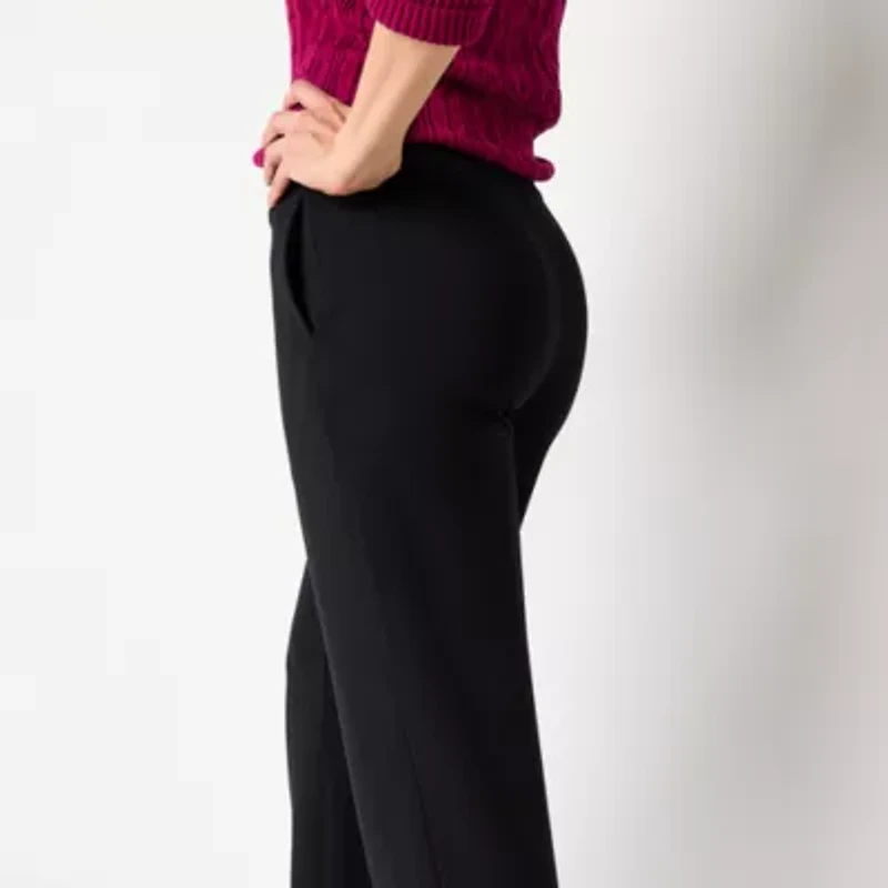 St. John's Bay Womens Wide Leg Pull-On Pant