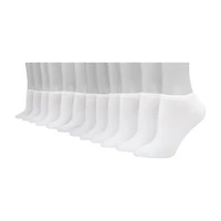 Hanes Lightweight Womens Multi-Pack 12 Pair Plus Tall No Show Socks