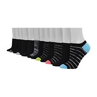 Hanes Lightweight Womens Multi-Pack 12 Pair Plus Tall No Show Socks