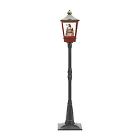 Roman 75in Led Snowing Tower Lantern Plays Music Christmas Tabletop Decor