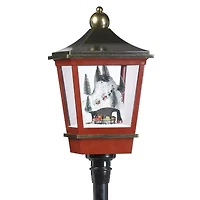 Roman 75in Led Snowing Mountain Plays Music Christmas Tabletop Decor