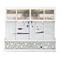 Roman 8in Led Swirl Snowman Choir Christmas Snow Globe