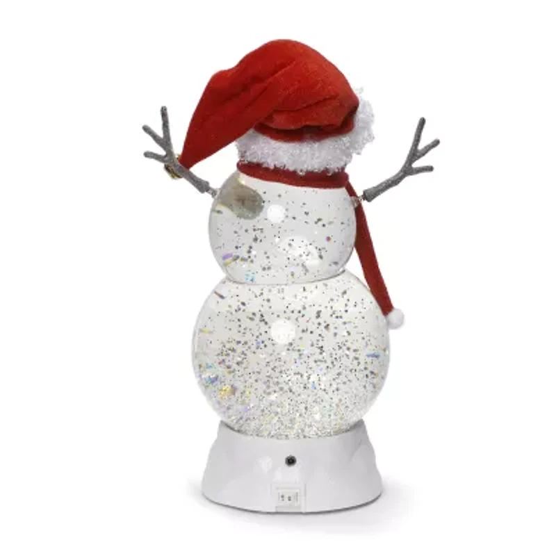 Roman 11.25in Led Swirl Snowman Christmas Tabletop Decor