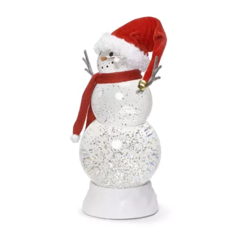 Roman 11.25in Led Swirl Snowman Christmas Tabletop Decor