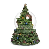 Roman 7.5 In Musical Tree Dome Santa Christmas Snow Globe