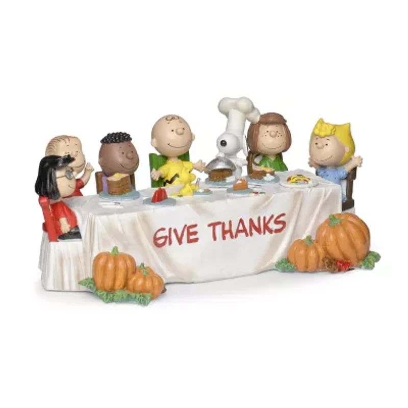 Roman 4.75in Give Thanks Peanuts Thanksgiving Tabletop Decor