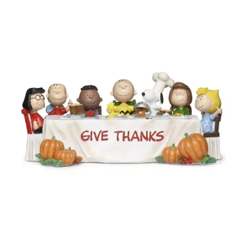 Roman 4.75in Give Thanks Peanuts Thanksgiving Tabletop Decor