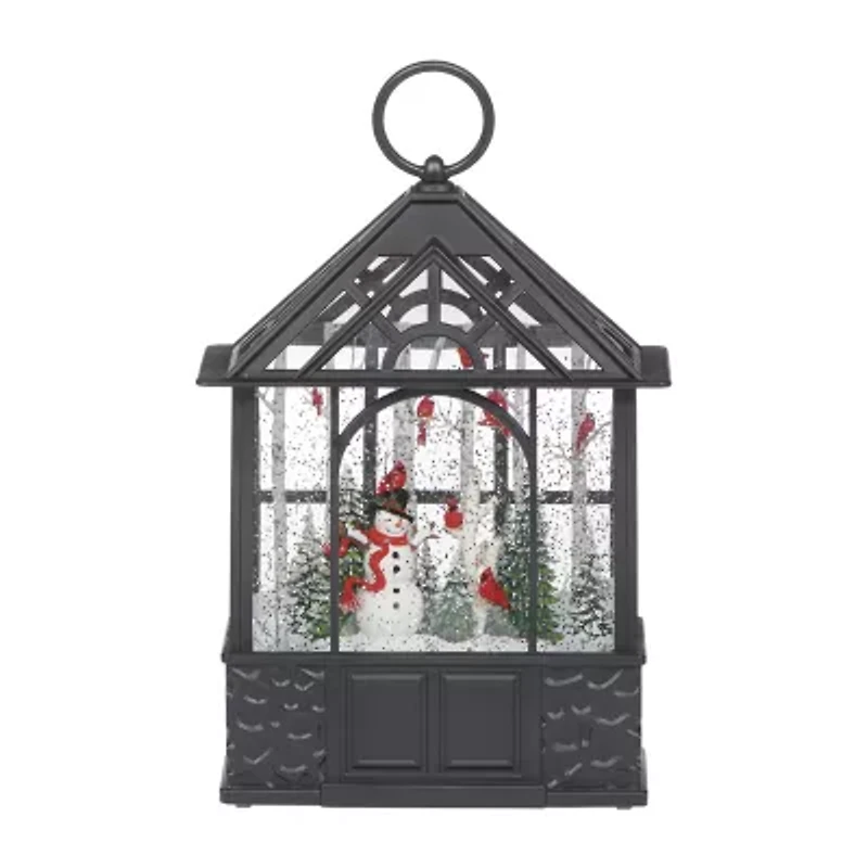 Roman 9.75in Lighted Swirl Snowman Christmas Tabletop Decor