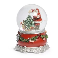 Roman 6 In Musical Dome Christmas Snow Globe
