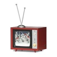Roman 5in Lighted Musical Forest Tv Christmas Snow Globe