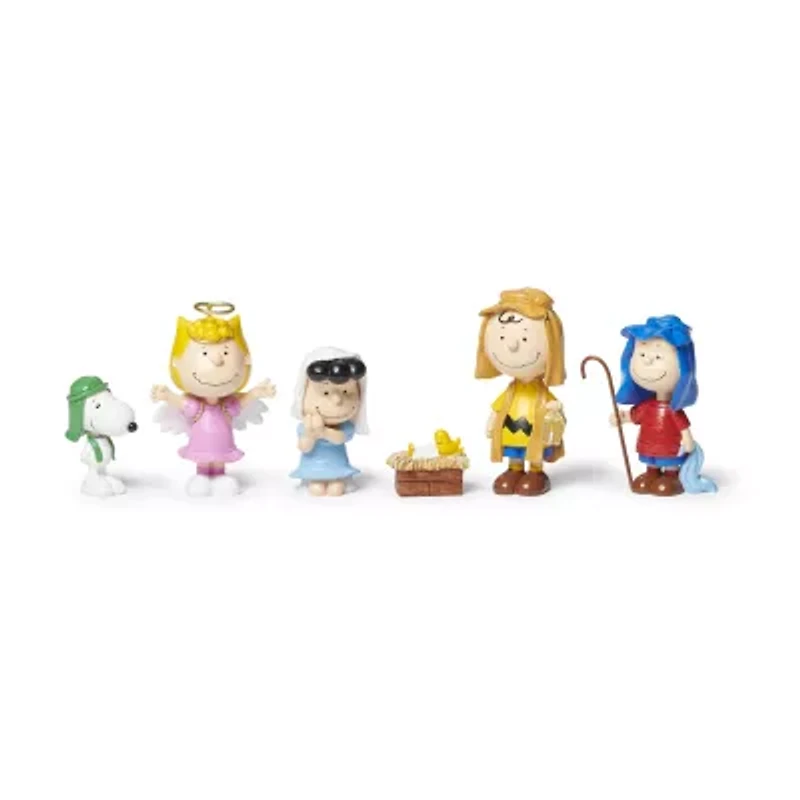 Roman 3.5in Set Of Pageant 6-pc. Peanuts Christmas Tabletop Decor