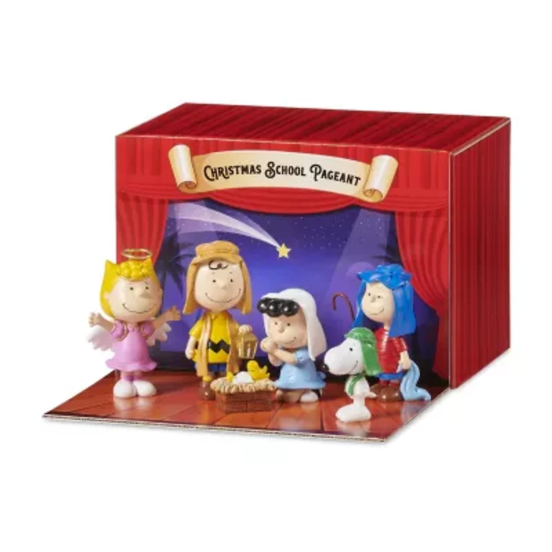 Roman 3.5in Set Of Pageant 6-pc. Peanuts Christmas Tabletop Decor