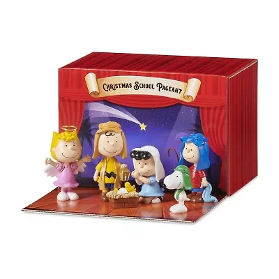 Roman 3.5in Set Of Pageant 6-pc. Peanuts Christmas Tabletop Decor