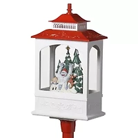 Roman 49in Musical Rudolph Snow Lantern Plays Music Christmas Tabletop Decor