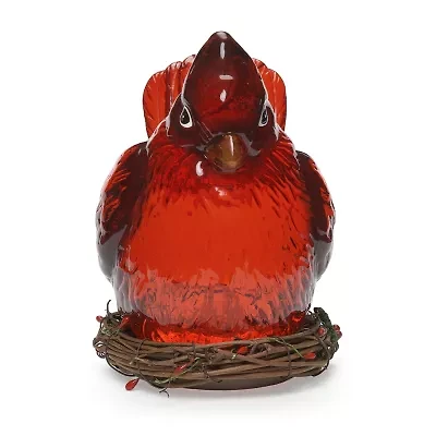Roman 8.75in Lighted Swirl Cardinal Christmas Tabletop Decor