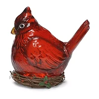 Roman 8.75in Lighted Swirl Cardinal Christmas Tabletop Decor