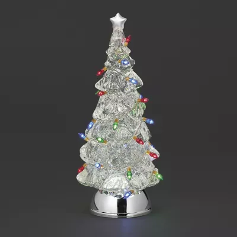 Roman 12.5in Lighted Swirl Tree Christmas Tabletop Decor
