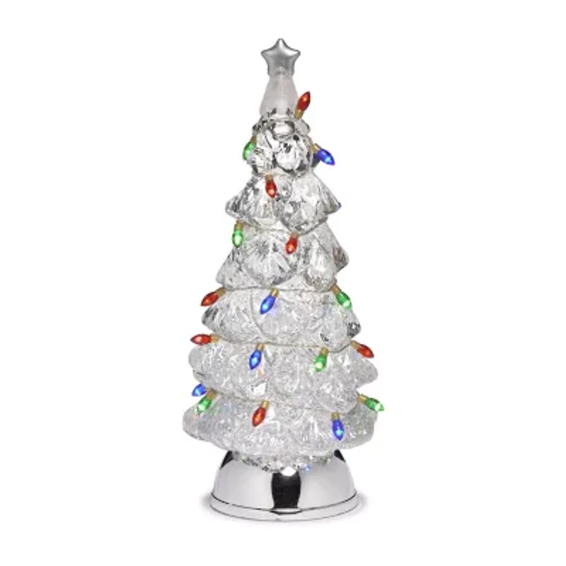 Roman 12.5in Lighted Swirl Tree Christmas Tabletop Decor